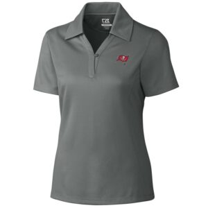 Women's Cutter & Buck Gray Tampa Bay Buccaneers DryTec Genre Polo