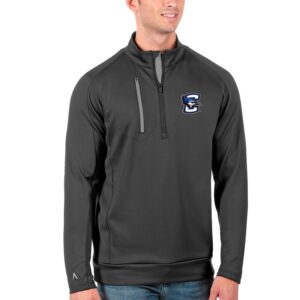 Men's Antigua Charcoal/Silver Creighton Bluejays Generation Half-Zip Pullover Jacket
