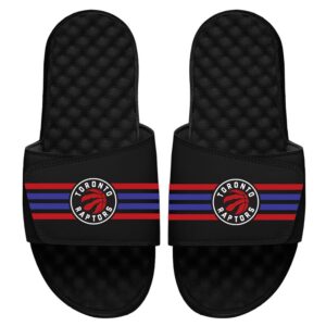 Men's ISlide Black Toronto Raptors Stripes Slide Sandals