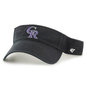 Men's '47 Black Colorado Rockies Clean Up Adjustable Visor