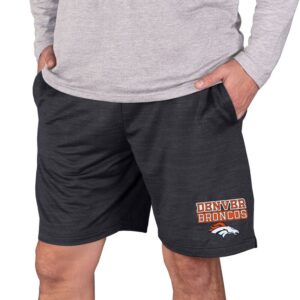 Men's Concepts Sport Charcoal Denver Broncos Bullseye Knit Jam Shorts