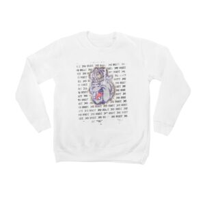 Youth White James Madison Dukes Bold Type Pullover Sweatshirt