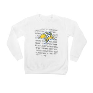 Youth White South Dakota State Jackrabbits Bold Type Pullover Sweatshirt