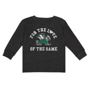 Toddler Charcoal Notre Dame Fighting Irish For the Love Long Sleeve T-Shirt
