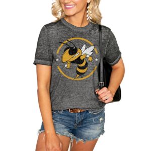 Women's Charcoal Georgia Tech Yellow Jackets End Zone Boyfriend T-Shirt