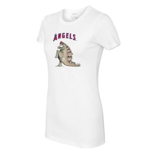 Women's Tiny Turnip White Los Angeles Angels Stega T-Shirt