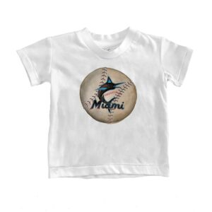 Infant Tiny Turnip White Miami Marlins Stitched Baseball T-Shirt