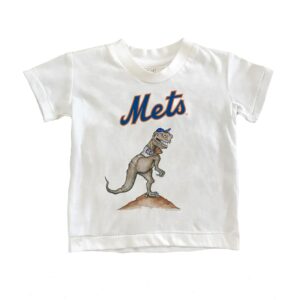 Toddler Tiny Turnip White New York Mets TT Rex T-Shirt