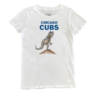 Women's Tiny Turnip White Chicago Cubs TT Rex T-Shirt