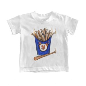 Toddler Tiny Turnip White New York Mets Hot Bats T-Shirt
