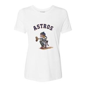 Women's Tiny Turnip White Houston Astros Kate the Catcher T-Shirt