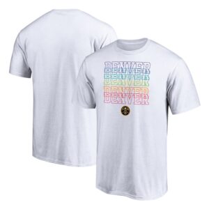 Men's White Denver Nuggets Team City Pride T-Shirt