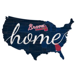 Atlanta Braves 18'' x 18'' USA Shape Cutout Sign