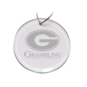 Grambling Tigers 3'' Glass Round Ornament