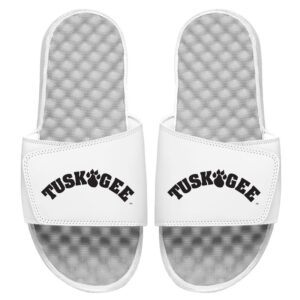 Men's ISlide White Tuskegee Golden Tigers Wordmark Slide Sandals