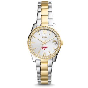 Women's Fossil Virginia Tech Hokies Scarlette Mini Two Tone Stainless Steel Watch