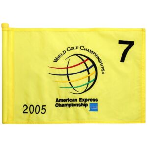 PGA TOUR Event-Used #7 Yellow Pin Flag from The American Express Championship on October 6th to 9th 2005