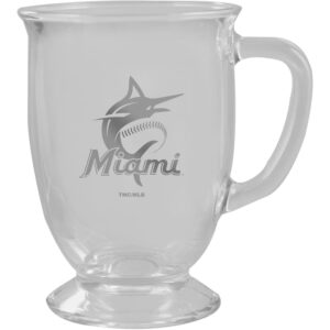 Miami Marlins 16oz. Etched Cafe Mug
