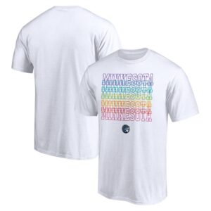 Unisex White Minnesota Lynx Wordmark Pride T-Shirt