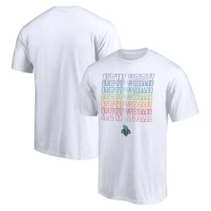 Unisex White New York Liberty Wordmark Pride T-Shirt