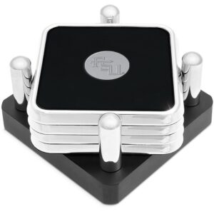 Silver Florida State Seminoles 4-Piece Square Coaster Set