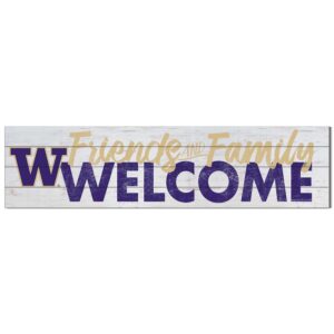 Washington Huskies 10'' x 40'' Friends & Family Welcome Sign