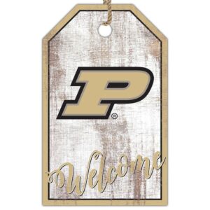 Purdue Boilermakers 11'' x 19'' Welcome Team Tag Sign