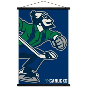 Vancouver Canucks 35.75'' x 24.25'' Hanging Framed Logo Poster