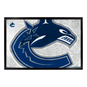 Vancouver Canucks 35.75'' x 24.25'' Framed Primary Logo Poster
