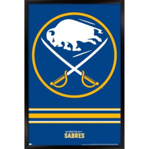 Buffalo Sabres 35.75'' x 24.25'' Framed Logo Poster