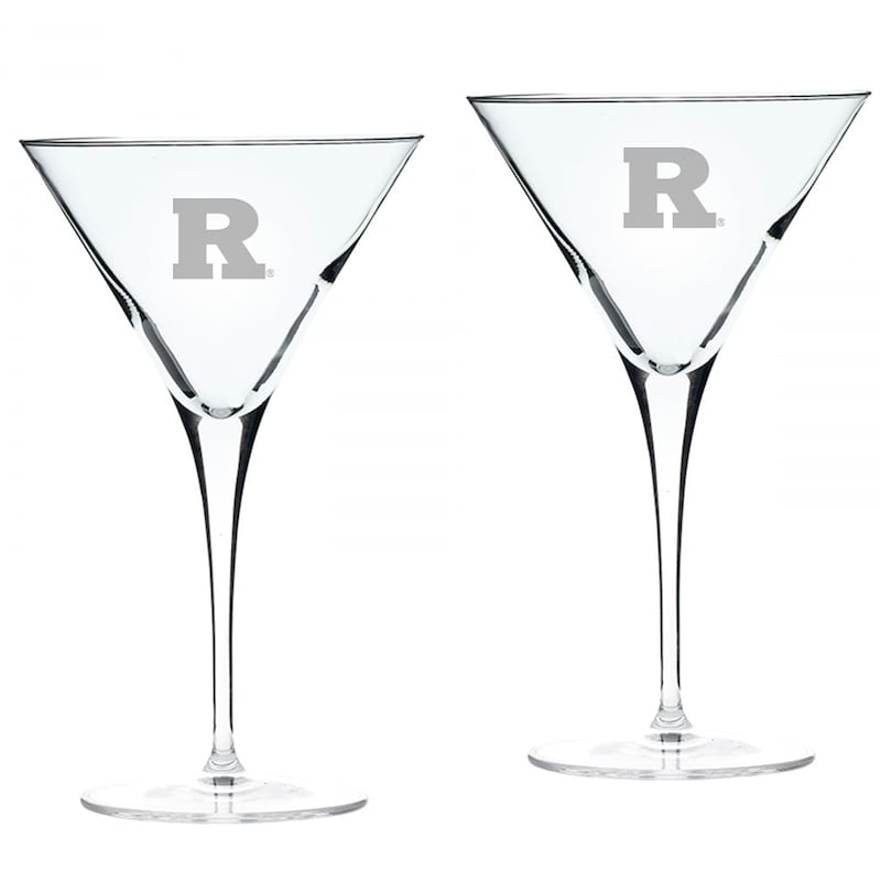 Rutgers Scarlet Knights 2-Piece 10oz. Luigi Bormioli Titanium Martini Glass Set