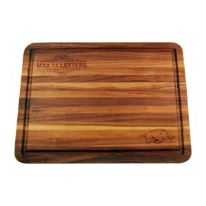 Arkansas Razorbacks Large Acacia Personalized Cutting & Serving Board
