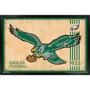 Philadelphia Eagles 34.25'' x 35'' Framed Retro Logo Poster