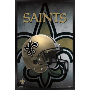 New Orleans Saints 24.25'' x 35.75'' Framed Team Helmet Poster