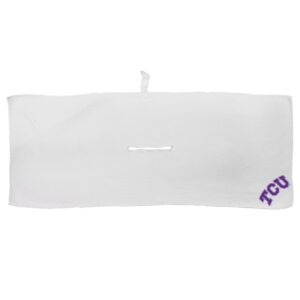 White TCU Horned Frogs 16'' x 40'' Microfiber Golf Towel