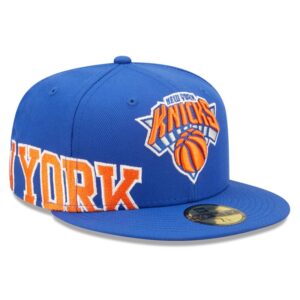 Men's New Era Blue New York Knicks Side Split 59FIFTY Fitted Hat