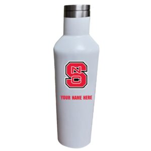 White NC State Wolfpack 17oz. Personalized Infinity Stainless Steel Water Bottle