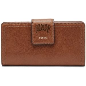 Women's Fossil Brown UNLV Rebels Leather Logan RFID Tab Clutch