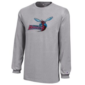 Youth Champion Gray Delaware State Hornets Jersey Long Sleeve T-Shirt