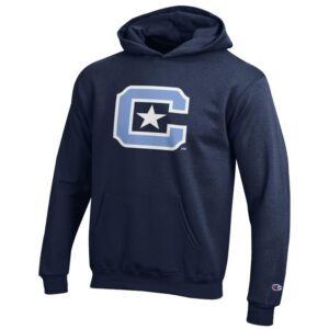 Youth Champion Navy Citadel Bulldogs Eco Powerblend Pullover Hoodie