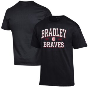 Men's Champion Black Bradley Braves Est. Date Jersey T-Shirt