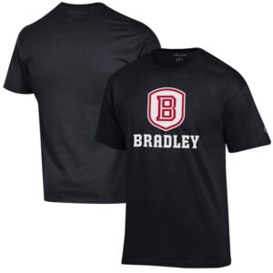 Men's Champion Black Bradley Braves Primary Jersey T-Shirt