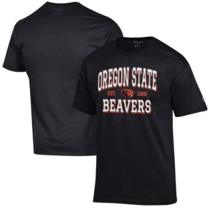Men's Champion Black Oregon State Beavers Est. Date Jersey T-Shirt