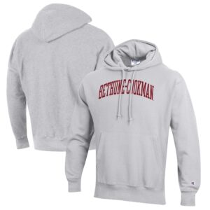 Men's Champion Heathered Gray Bethune-Cookman Wildcats Reverse Weave Fleece Pullover Hoodie