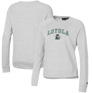 Women's Under Armour Gray Loyola Greyhounds All Day Pullover Sweatshirt
