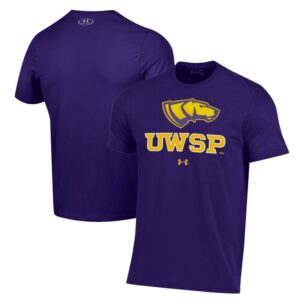 Men's Under Armour Purple Wisconsin-Stevens Point Pointers Logo Performance T-Shirt