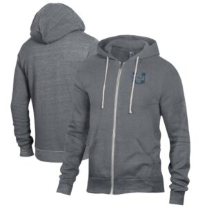 Men's Alternative Apparel Heathered Charcoal Utah State Aggies Rocky Full-Zip Hoodie