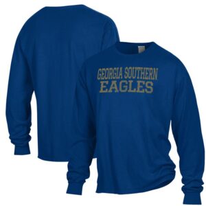 Men's ComfortWash Navy Georgia Southern Eagles Garment Dyed Long Sleeve T-Shirt