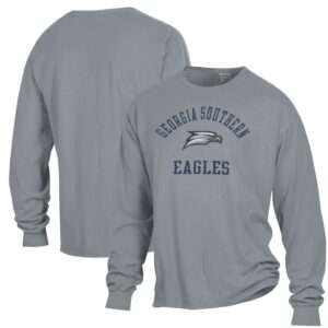 Men's ComfortWash Gray Georgia Southern Eagles Garment Dyed Long Sleeve T-Shirt