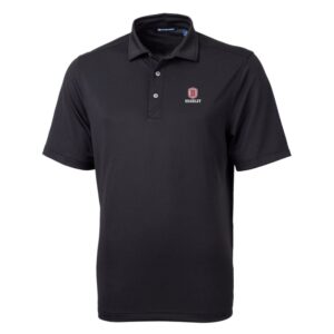 Men's Cutter & Buck Black Bradley Braves Big & Tall Virtue Eco Pique Recycled Polo